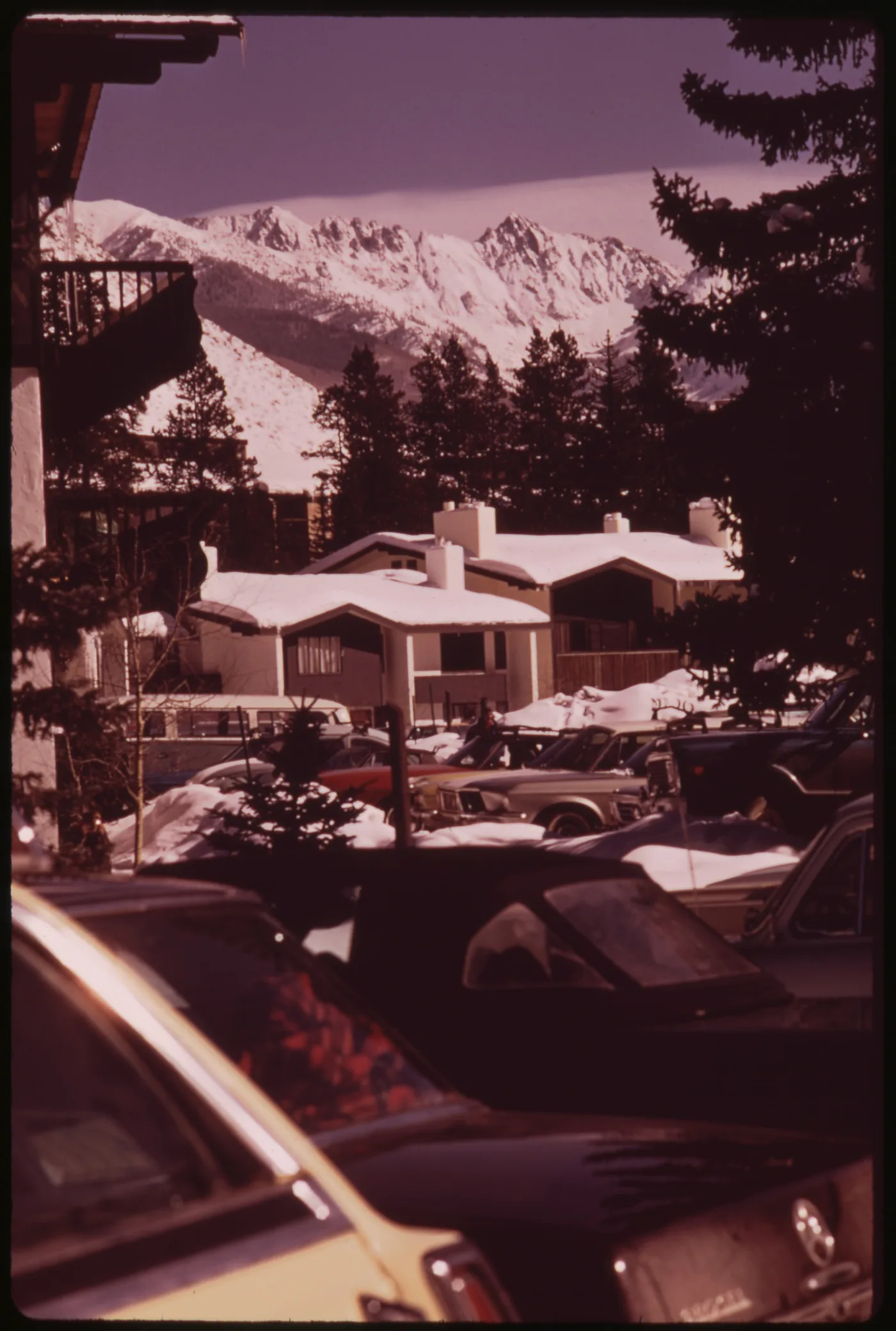 Historic condominiums at the base of Vail Mountain in Vail Village in 1974