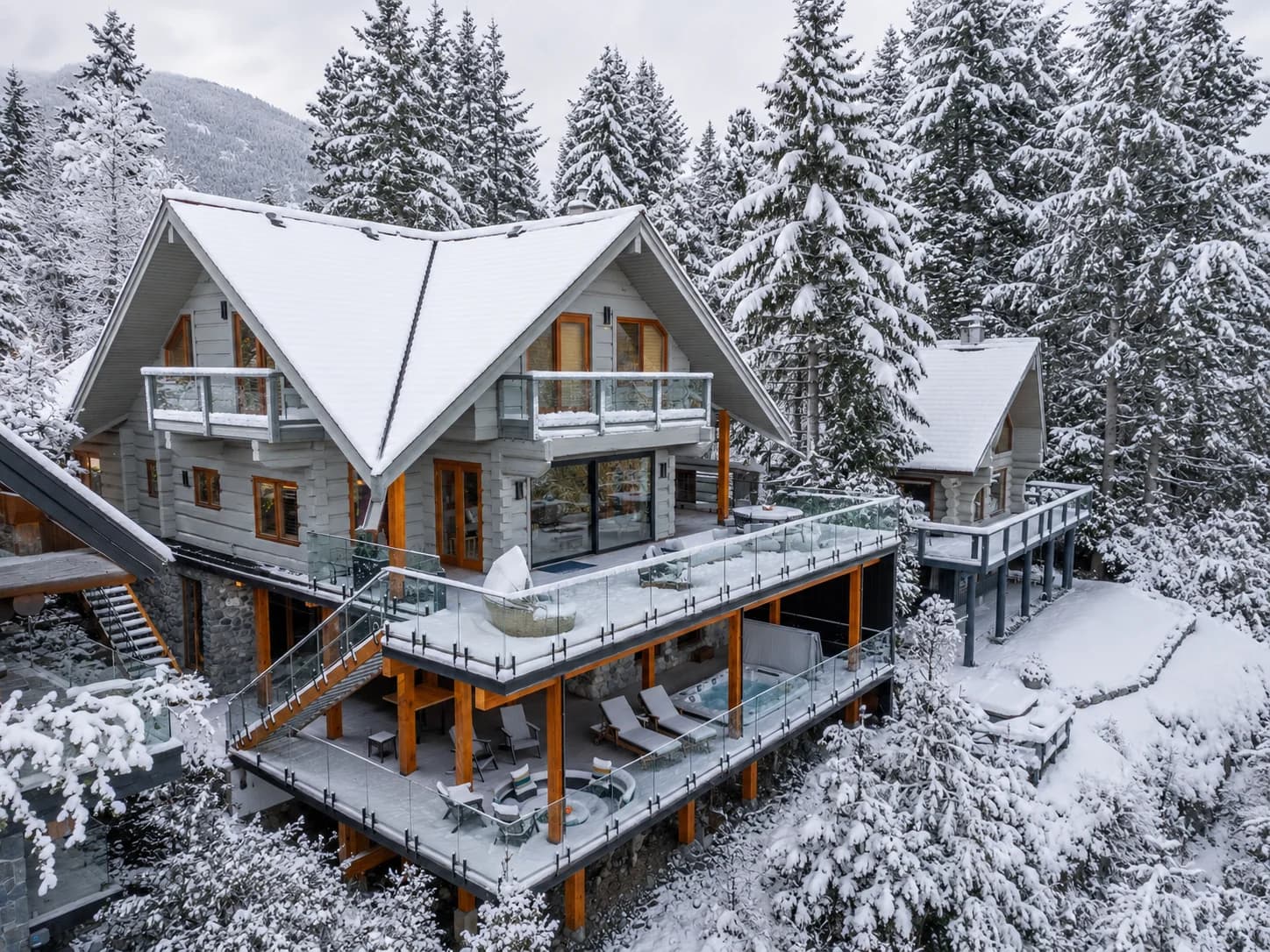 Luxury ski vacation home in winter, the type of property AceHost manages