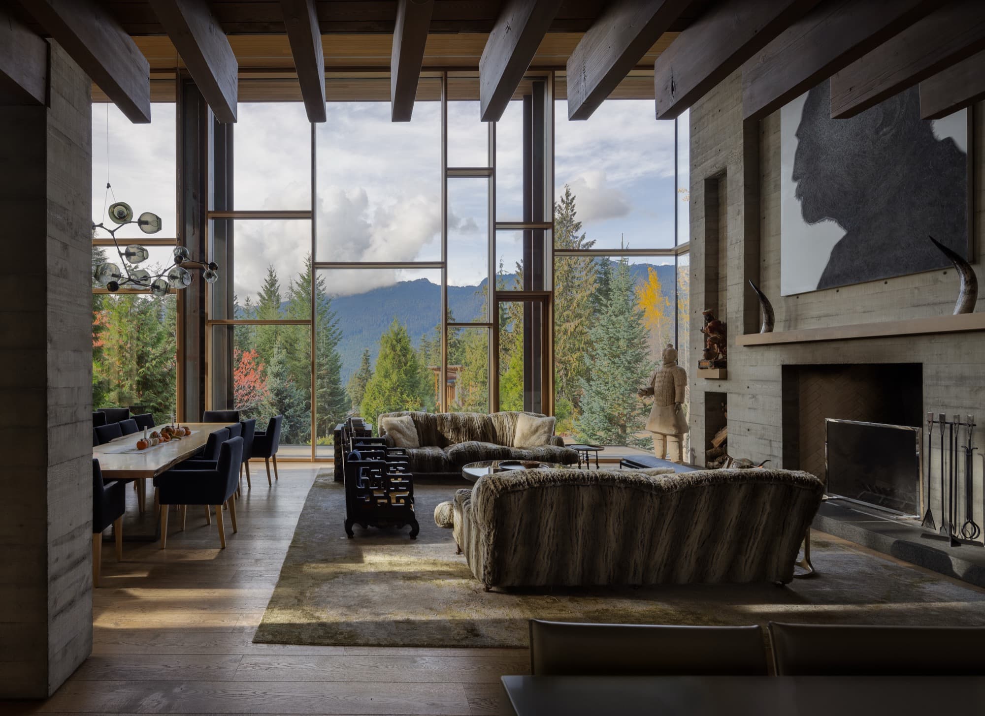 Luxury ski-home interior of the kind AceHost manages