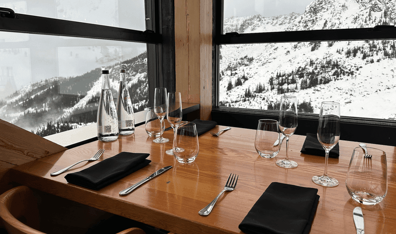 Fine dining table set for a luxury evening out