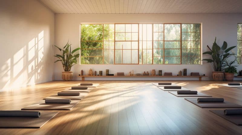 In-home wellness and yoga session