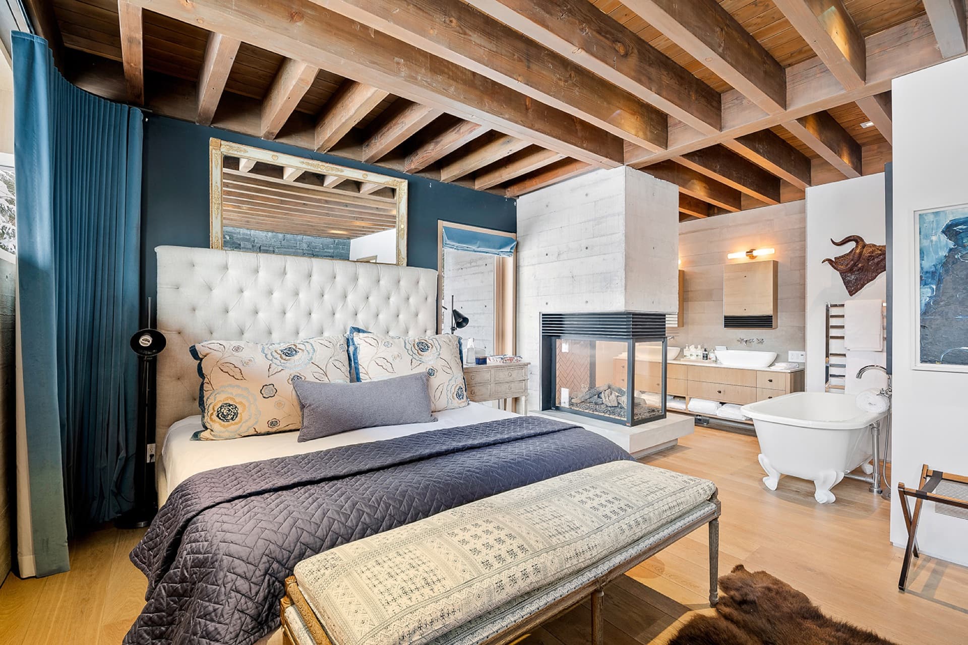 Luxury ski vacation home, AceHost Vail property management brand imagery